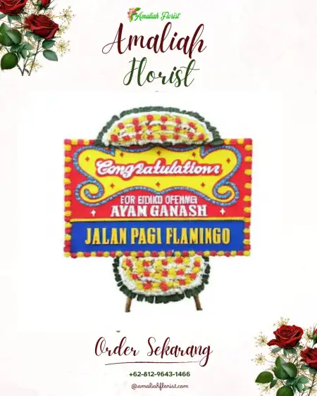 Sewa Papan Bunga Dendengan Luar